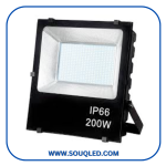 كشاف واجهات ليد (Floodlight) ماركة نيو ماكس الأصلية، قدرة 200 وات، إضاءة أبيض، مقاوم للماء IP66، مع ضمان سنة، لعام 2026.
