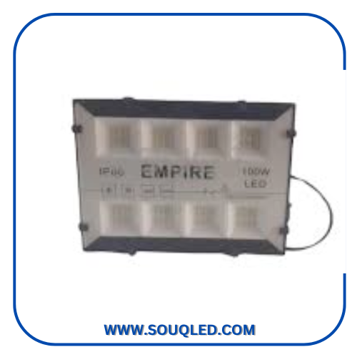 كشاف واجهات ليد (Floodlight) ماركة إكسلانت الأصلية، قدرة 100 وات، إضاءة أبيض، مقاوم للماء، مع ضمان سنة، لعام 2026.