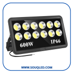 كشاف واجهات ليد (Floodlight) ماركة ليتالي الأصلية، قدرة 800 وات، إضاءة أبيض، هيكل ألومنيوم ثقيل، مقاوم للماء IP66 لعام 2026.