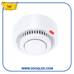 جهاز كشف الدخان الذكي أحادي اللون الأبيض من تويا، موديل SV017، يعمل بالواي فاي/زيجبي لإرسال إنذار حريق وتنبيهات فورية على تطبيق Tuya Smart.