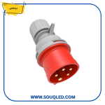 ⁦طقم بريزة وفيشة صناعية (خماسي الأقطاب) 16 أمبير متحرك (هوائي) ماركة بيماس أصلي IP44⁩ - الصورة ⁦2⁩