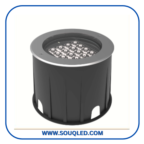 كشاف ليد آب لايت (Up-Light) غاطس في الأرض، ماركة ثري براذر الأصلية، قدرة 20 وات، إضاءة وورم، مقاوم للماء IP67 لعام 2026.