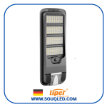 كشاف شوارع يعمل بالطاقة الشمسية ماركة ليبر (Liper)، قدرات 100 وات، 200 وات، 300 وات، 400 وات، إضاءة ليد أبيض، درجة حماية IP65 لعام 2026.