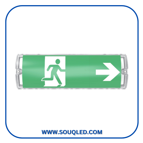 كشاف علامة خروج (EXIT SIGN) ماركة ليدفانس (LEDVANCE) الاصلية، قدرة 4.2 وات، مزود ببطارية طوارئ تعمل لمدة 3 ساعات، لعام 2026.