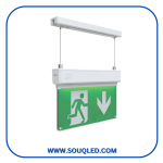 كشاف علامة خروج (EXIT SIGN) ماركة ليدفانس (LEDVANCE) الاصلية، قدرة 4.2 وات، مزود ببطارية طوارئ تعمل لمدة 3 ساعات، لعام 2026.