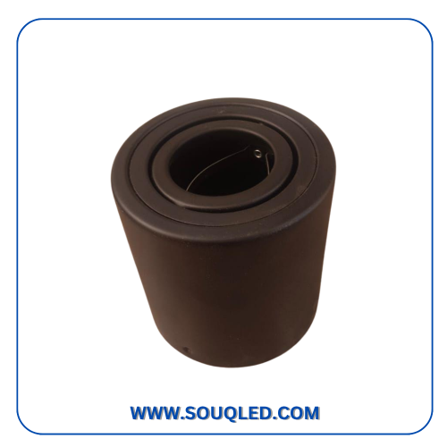 سلندر فارغ أسود لطش اسطوانة ألومنيوم مودرن للإضاءة المباشرة ماركة جراند لايت Grand Light Black Surface Cylinder.